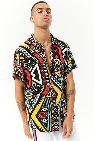 Forever21 Reason Geo Print Shirt