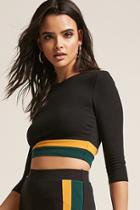 Forever21 Knit Colorblock Crop Top