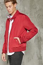 21 Men Men's  Button-neck Bomber Jacket