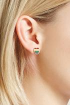 Forever21 Rainbow Heart Stud Earrings