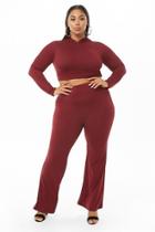 Forever21 Plus Size Cropped Hoodie & Flare Pants Set