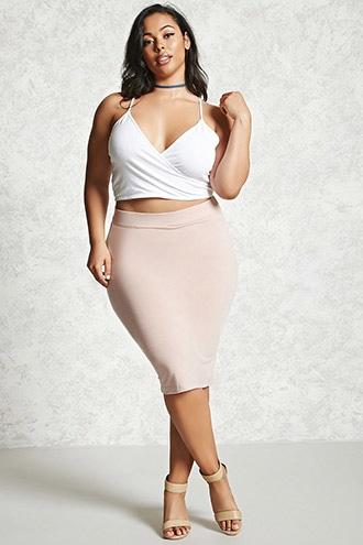 Forever21 Plus Size Midi Skirt