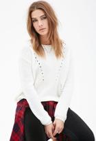 Forever21 Textured Open-knit Sweater