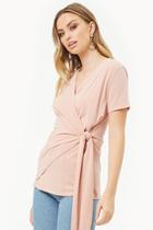 Forever21 Draped Faux-wrap Top