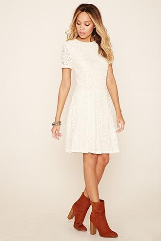 Forever21 Women's  Crochet Lace Skirt