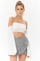 Forever21 Ruffled Gingham Mini Skort