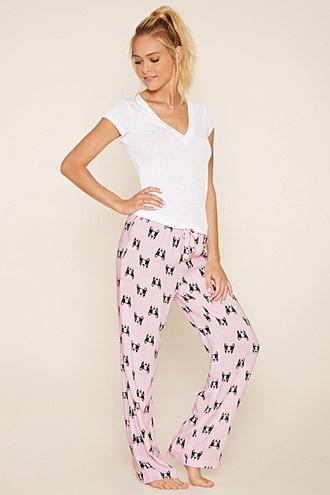 Forever21 Women's  French Bulldog Pj Pants