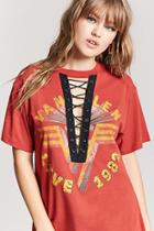 Forever21 Van Halen Graphic Lace-up Band Tee