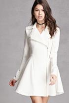 Forever21 Fit And Flare Zip-front Coat