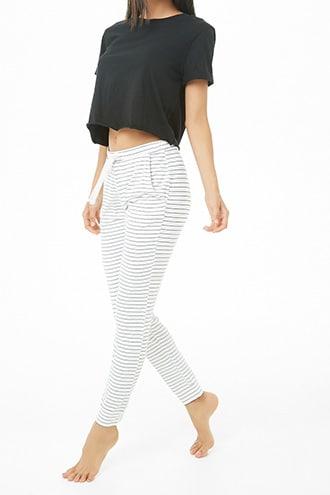 Forever21 Striped Pajama Joggers