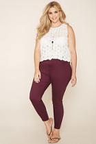 Forever21 Plus Women's  Aubergine Plus Size Skinny Jeans
