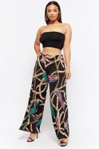 Forever21 Plus Size Belt & Chain Print Pants