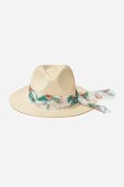 Forever21 Floral Print Trim Fedora