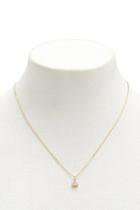 Forever21 Cubic Zirconia Triangle Pendant Necklace