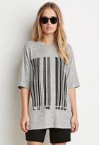 Forever21 Bar Code Graphic Top