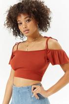 Forever21 Shirred Button-front Top