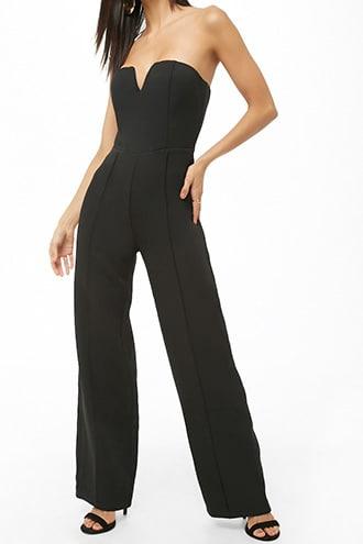 Forever21 Pintucked Wide-leg Jumpsuit