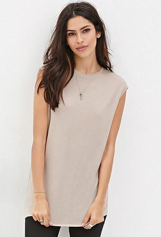 Forever21 Women's  Longline Muscle Tee