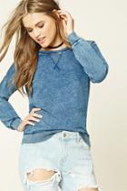 Forever21 Women's  Distressed French Terry Top