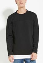 21 Men Men's  Texture Curved-hem Tee