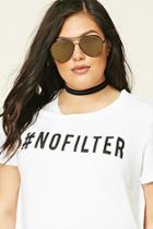 Forever21 Plus Women's  Plus Size No Filter Graphic Tee
