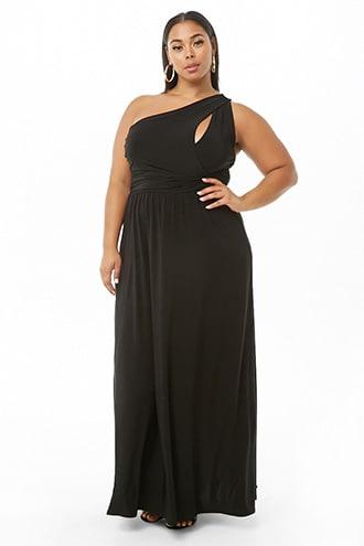 Forever21 Plus Size One-shoulder Maxi Dress