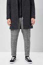 Forever21 Cuffed Tweed Glen Plaid Pants