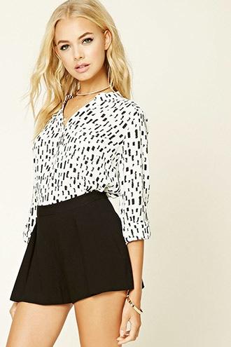 Forever21 Women's  Contemporary Geo-print Top