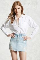 Forever21 Boxy High-low Shirt