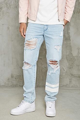 Forever21 Slim-fit Distressed Jeans
