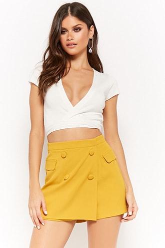 Forever21 Double-breasted Mini Skort