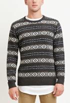 21 Men Men's  Geo-striped Sweater