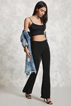 Forever21 Flared Stretch-knit Pants