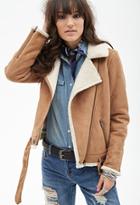 Forever21 Faux Suede Aviator Jacket