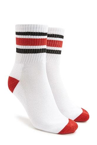 Forever21 Colorblock Striped Crew Socks
