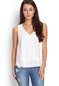 Forever21 Floral Embroidered Top