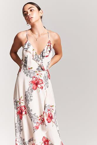 Forever21 Floral High-low Tulip Dress