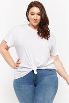 Forever21 Plus Size Knot-hem Tee