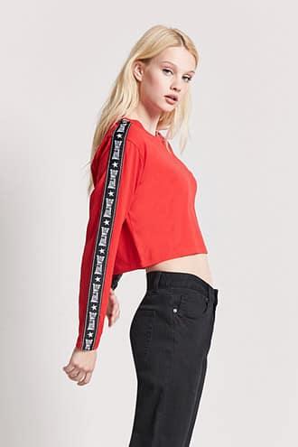 Forever21 Worldwide Graphic Crop Tee