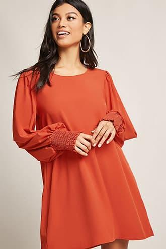 Forever21 Billowy Balloon-sleeve Dress