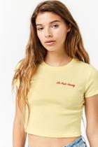 Forever21 Uh-huh Honey Graphic Crop Tee
