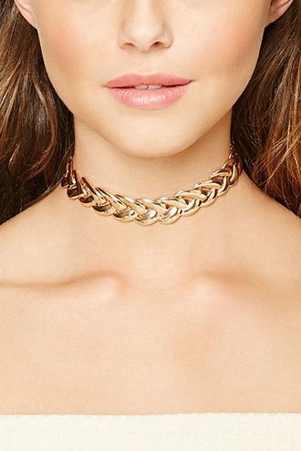 Forever21 Faux Gem Rhinestone Choker
