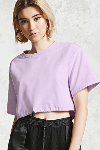 Forever21 Drawstring Hem Crop Top