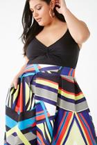 Forever21 Plus Size Scuba Abstract Print Skirt