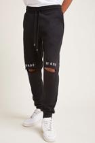 Forever21 Trust No One Ripped-knee Joggers