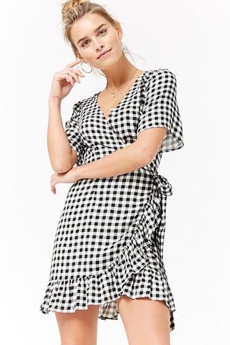 Forever21 Gingham Wrap Dress