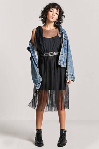Forever21 Sheer Mesh Dress