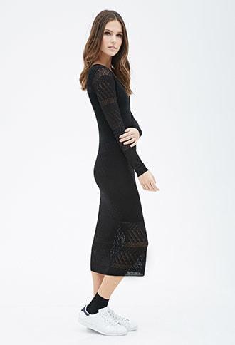 Forever21 Pointelle Knit Midi Dress