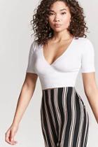 Forever21 Ribbed Surplice Crop Top