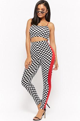 Forever21 Checkered Cami & Leggings Set